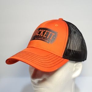The Rackett Cap "Grange Sporting Preserve" Trucker Hat Mesh Snapback Orange OTTO
